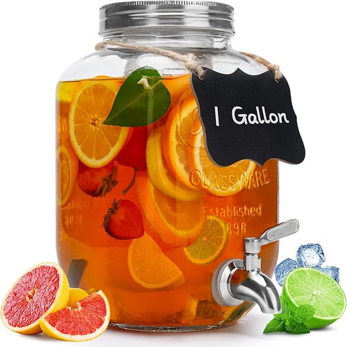 1 Gallon Glass Beverage Dispenser by Goldfishwa