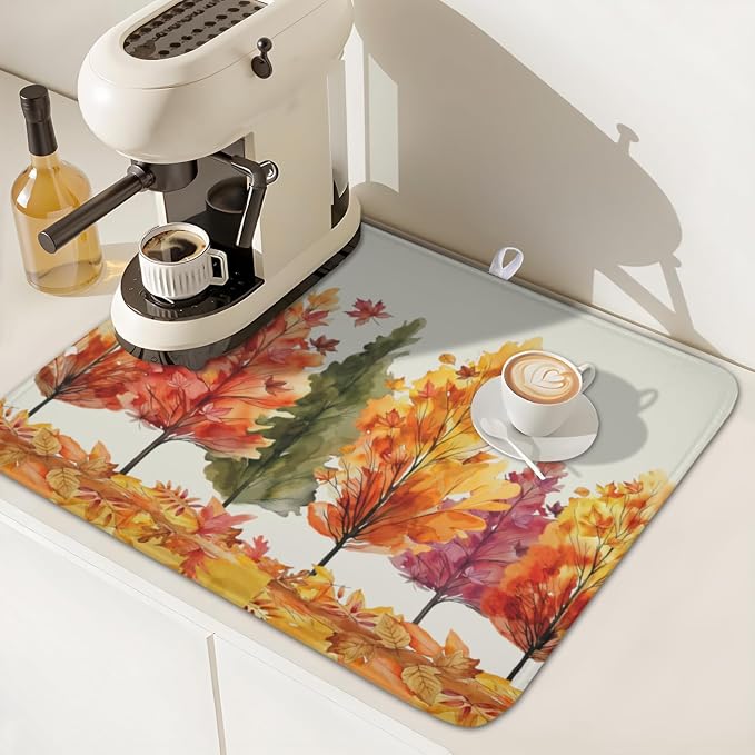 Fall Maple Leaves Dish Drying Mat - Image 6