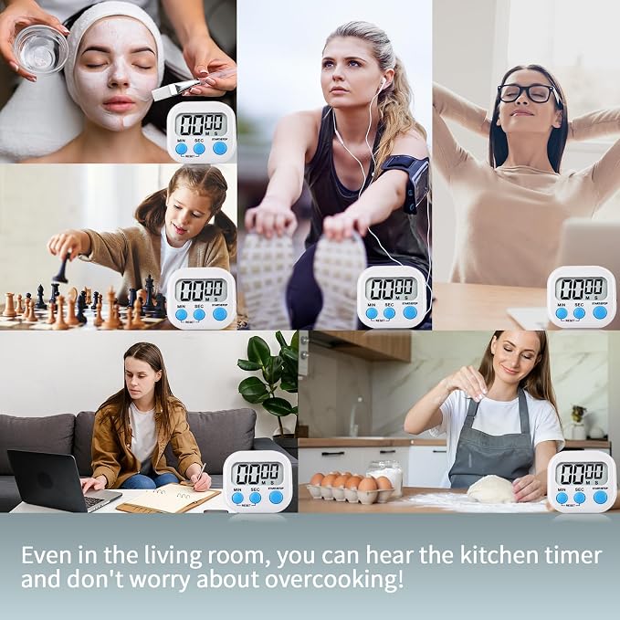 12 Pack Digital Kitchen Timer Magnetic Digital Timer - Image 7