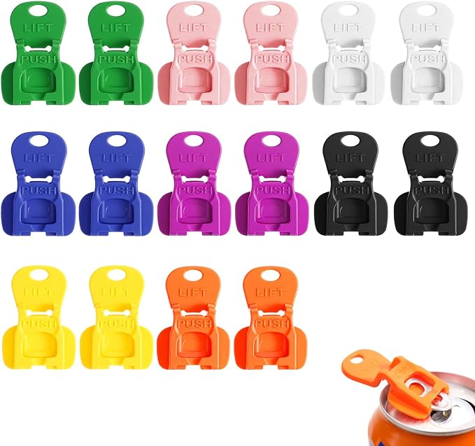 Hand Soda Can Opener, Drink Can Protector Cap, Can Tab Openers & Leak-Proof by ZACI