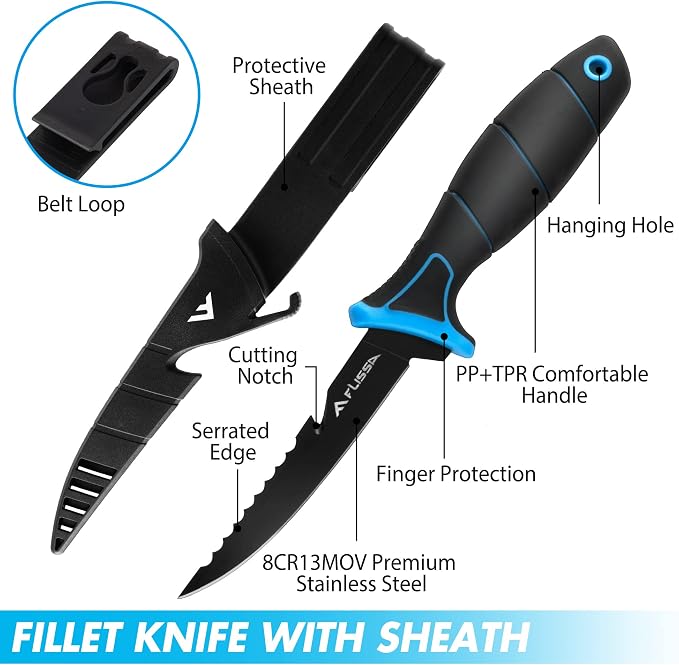 FLISSA Fillet Knife Set, Boning Knife & Bait Knives - Image 2