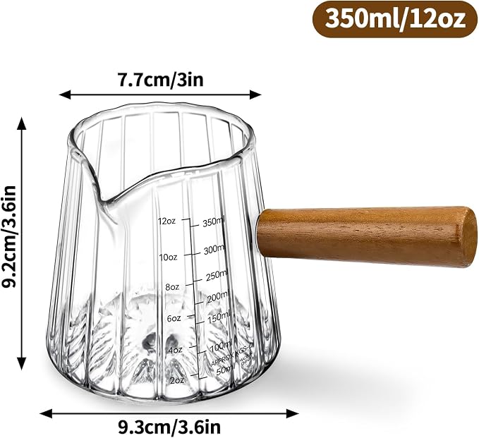Espresso Measuring Cup 12 Oz, Espresso Glass Cups - Image 2