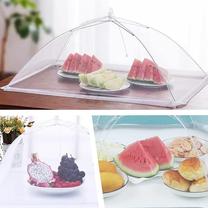 JULBEAR 4 Pcs Large and Tall Mesh Food Cover Tent Umbrella Food Screen Covers - Image 4