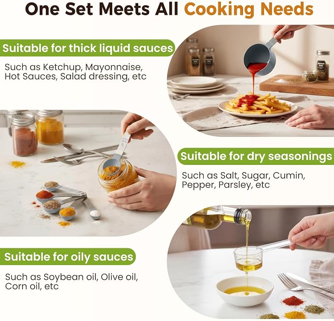 16PCS Measuring Cups and Spoons Set, Measuring Spoon Set - Image 3