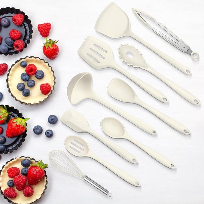 10 Pack Kitchen Utensils Set for Cooking, Leonyo Silicone Cooking Utensils Set - Image 7