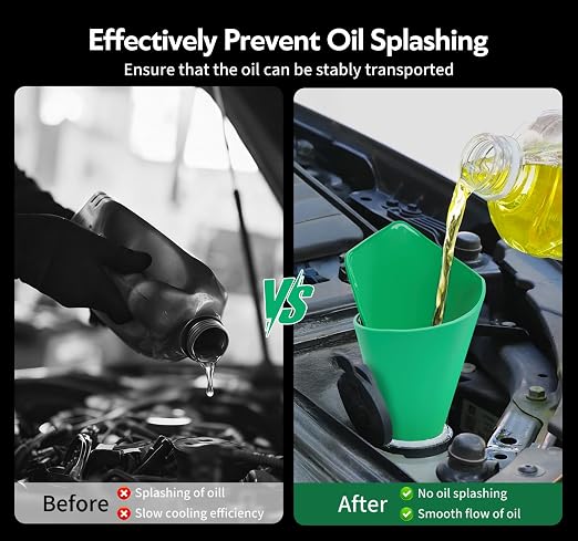 Reusable Flexible Oil Drain Funnel Form a Foldable Bendable Flex Funnel - Image 4