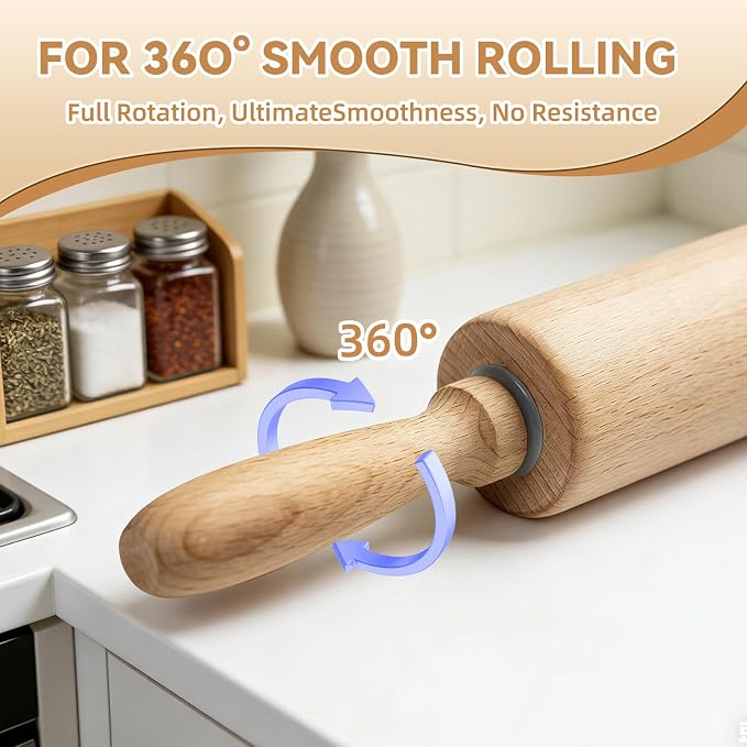Professional Clay Rolling Pin, 17 Inch Non-Stick Clay Roller - Image 4