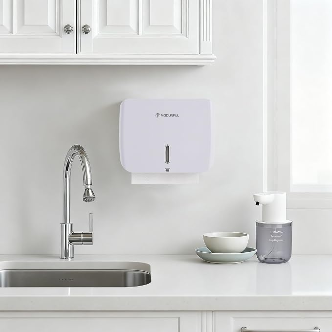Paper Towel Dispenser Wall Mount: No Drill Adhesive Z-fold Multifold Paper - Image 2