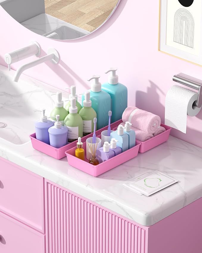 10 Pack Large Size Plastic Drawer Organizers Set, 3 Sizes Desk Drawer Organizer - Image 7