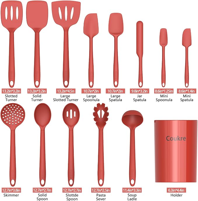 Coukre Silicone Kitchen Cooking Utensils Set - Image 2