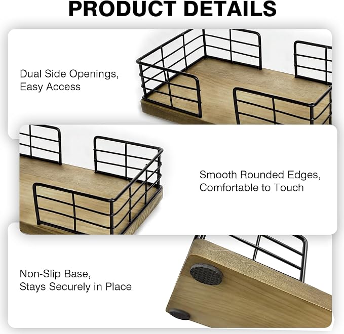 Kordory Wooden Guest Towel Holder Tray - Image 4