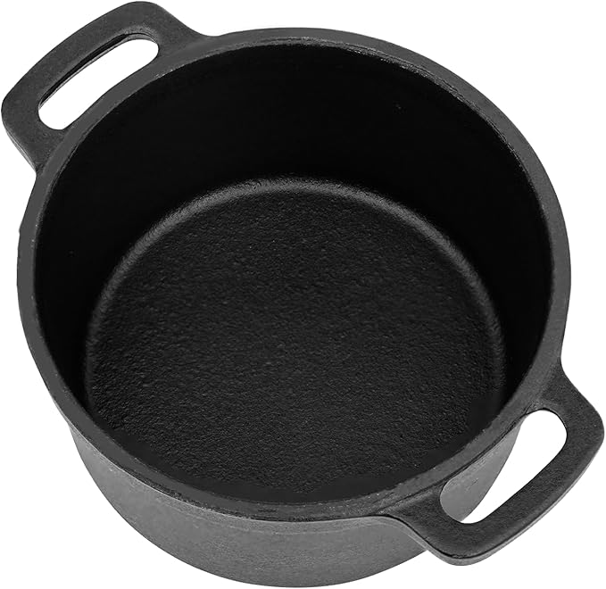 Flavehc Mini Cocotte 8 oz Pre-Seasoned Mini Dutch Oven 0.25 qt. Cast Iron - Image 5
