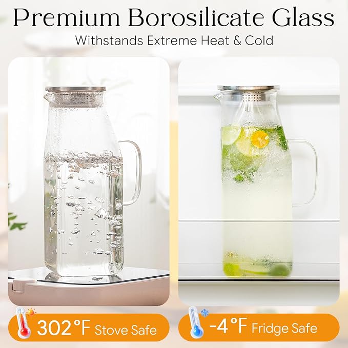 OneDream 68oz Square Glass Pitcher - Image 7