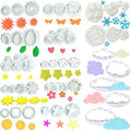 Flower Cookie Cutters, Cake Tools 44 Pcs Snowflake Cookie Cutter Cloud Fondant by RHLOVY