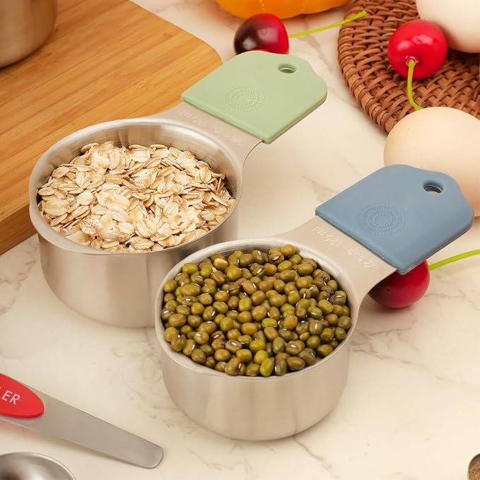 16 Pcs Magnetic Measuring Cups and Spoons Set, Stackable Metal Measure Cup - Image 5