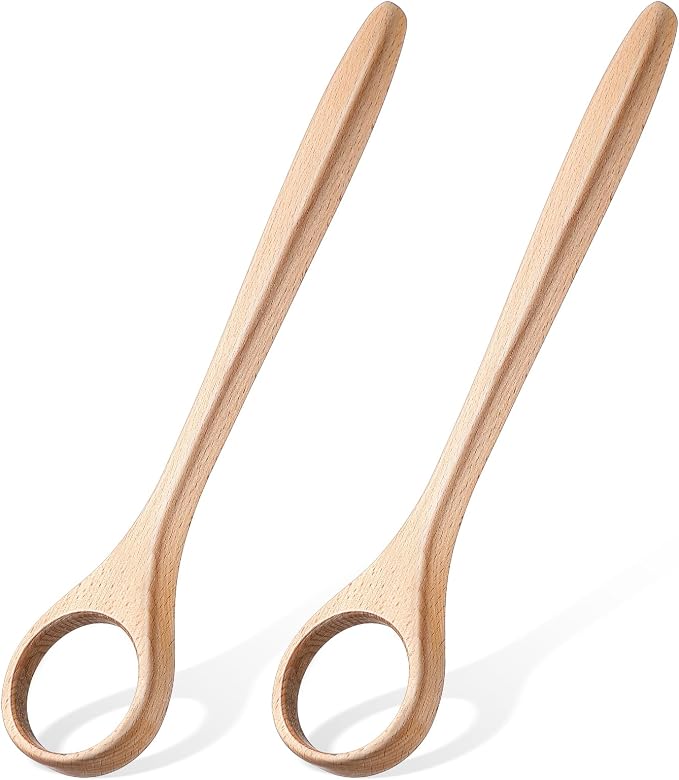 FoldTier 12 Inch Wooden Danish Dough Whisk Sourdough Whisk Dough Mixer Bread by FoldTier