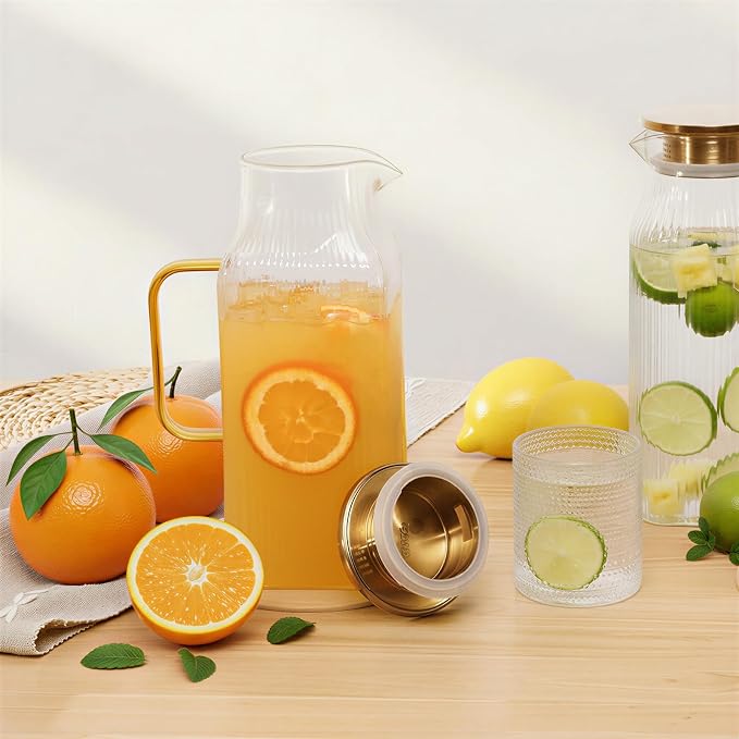 2 Pack 68oz/2 Liter Square Glass Pitcher - Image 8