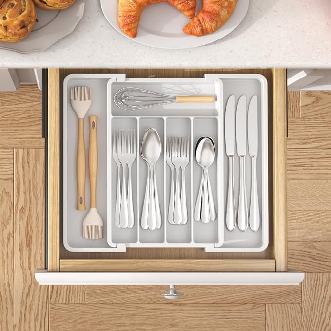 Lifewit Silverware Drawer Organizer, Expandable Utensil Tray - Image 8