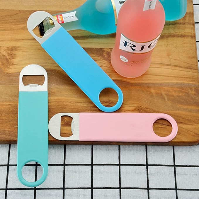 KTOJOY 3 Pack Heavy Duty Stainless Steel Flat Bottle Opener, Solid and Beer - Image 4