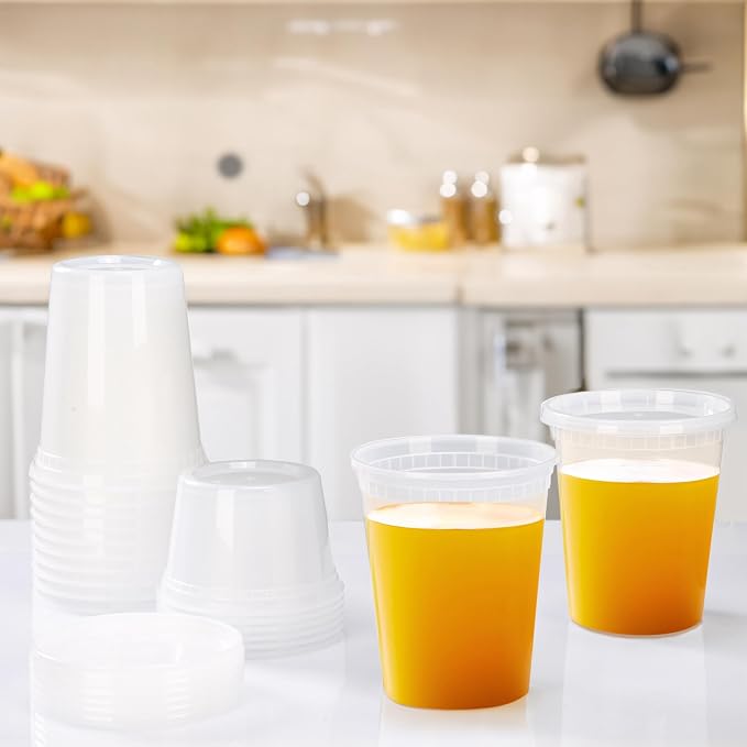 TashiBox 48 Sets 32 oz Plastic Deli Containers - Image 4