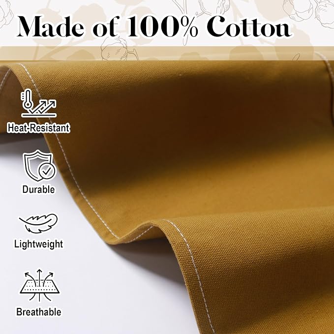 Plus Size Kitchen Apron for Men Women, Cross Back Cotton Canvas Chef Apron - Image 5