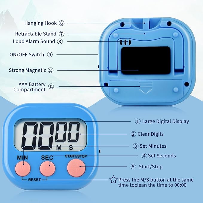 48 Pack Digital Kitchen Timer Magnetic Digital Timer - Image 4