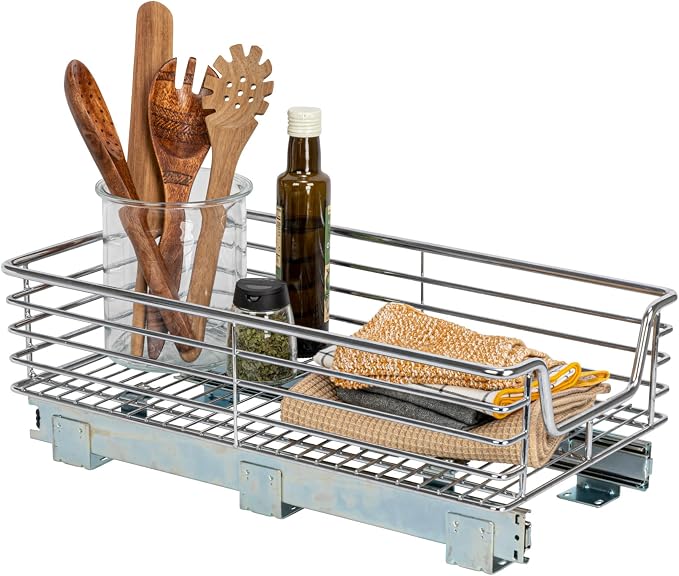 Household Essentials Glidez Chrome-Plated Steel 1-Tier Sliding Under Sink by HouseholdEssentials