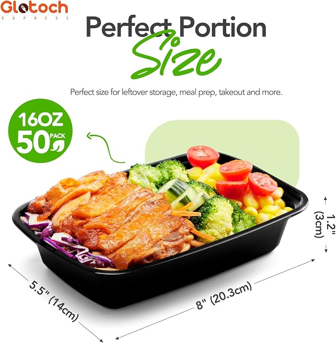 Glotoch 16oz Meal Prep Containers - Image 2