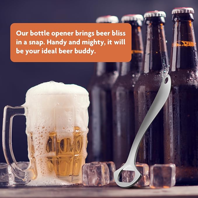 LEIFENY Beer Bottle Opener for Home and Bar Bartender, Easy Pop Cap, Heavy-duty - Image 3