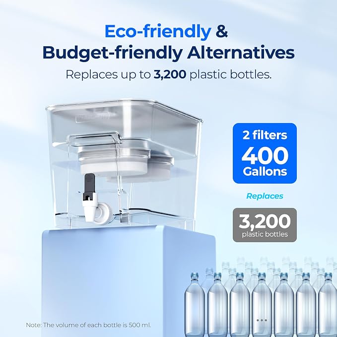 Waterdrop WFD-22L-DF Water Filter Dispenser, 40-Cup Water Purifier, 2 Built-in - Image 8