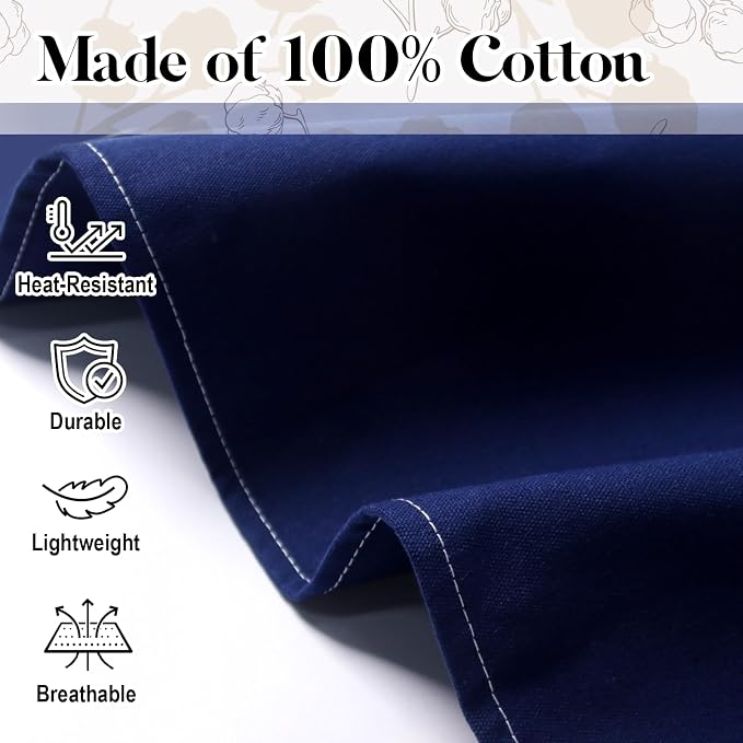 Plus Size Kitchen Apron for Men Women, Cross Back Cotton Canvas Chef Apron - Image 5