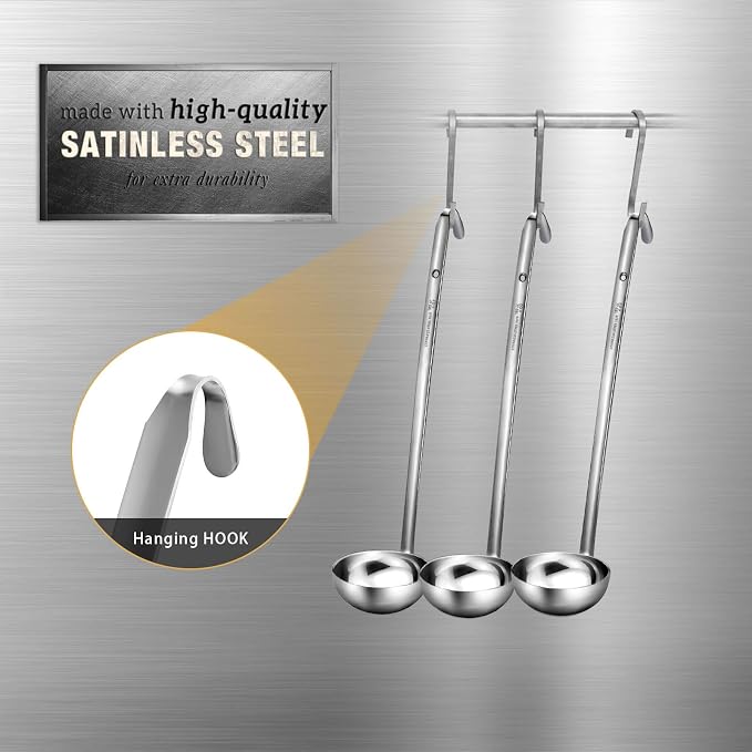 meekoo Stainless Steel Ladle Soup Handle Ladle - Image 4
