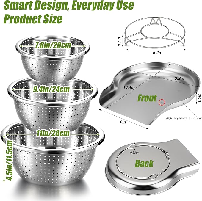 Palksky Stainless Steel Colander Set - Image 6