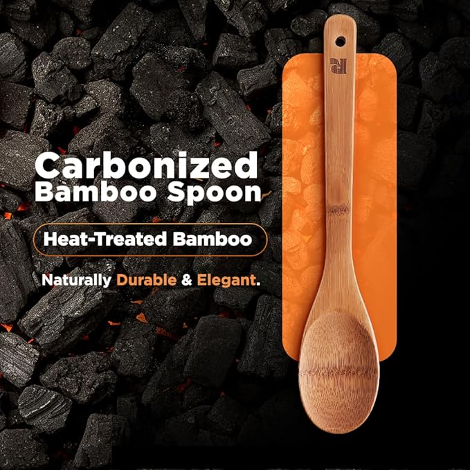 Riveira Dark Bamboo Wooden Spoons - Image 2