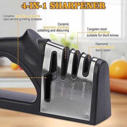 4-in-1Manual Knife Sharpener Suitable - Image 2