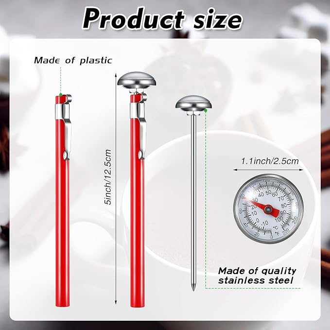 Xuhal 12 Pcs Stainless Steel Kitchen Thermometer - Image 2