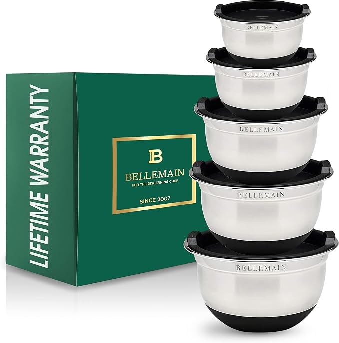 Bellemain Stainless Steel Non-Slip Mixing Bowls - Image 8