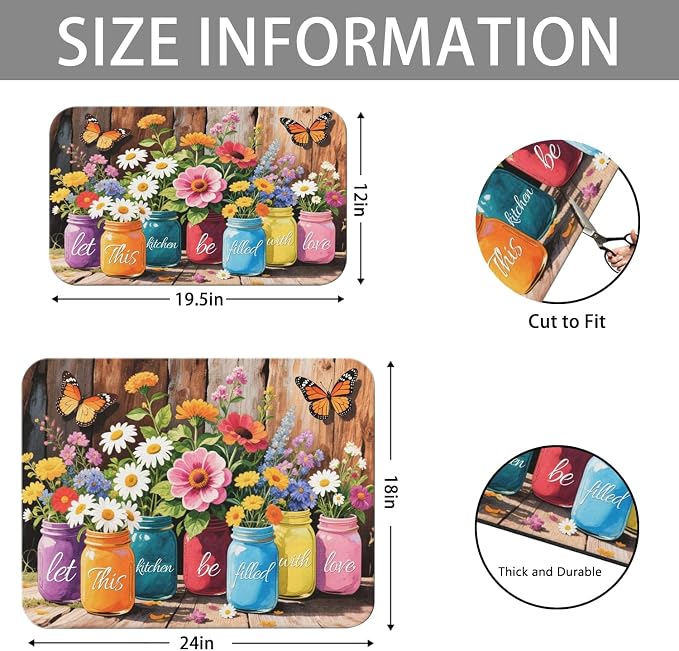 Dish Drying Mat for Kitchen Counter 2 Pack - Image 4