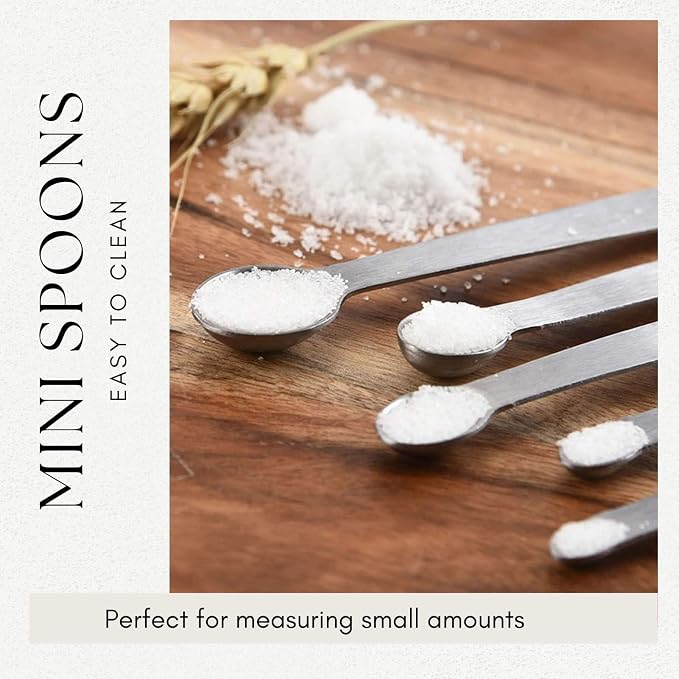 2 Pack Teaspoon Measuring Spoons, 1/4 tsp, 1/8 tsp, 1/16 tsp, 1/32 tsp - Image 3