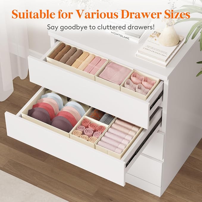 Lifewit 16 Pack Drawer Organizer, Dresser Underwear Drawer Organizer Bins - Image 4
