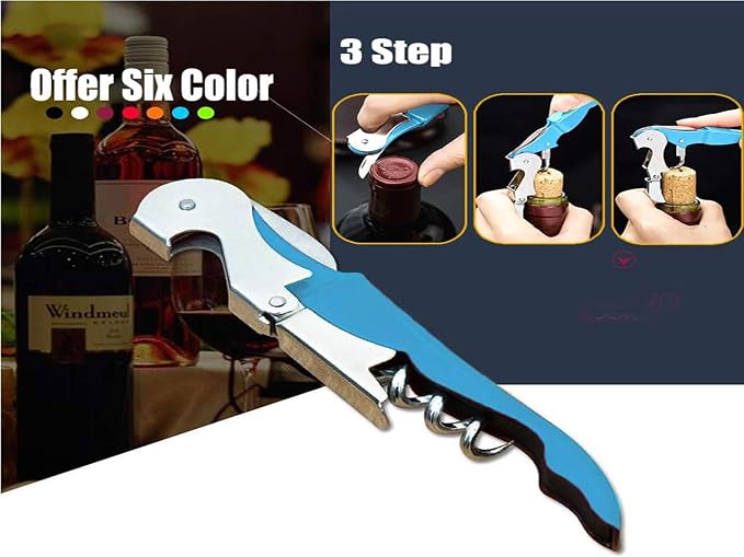Professional Waiter Corkscrew Wine Openers Set, Heavy Duty Stainless Steel - Image 7