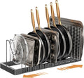 PanPanPal Pots and Pans Organizer under Cabinet, Expandable Pot Lid Organizer by PanPanPal