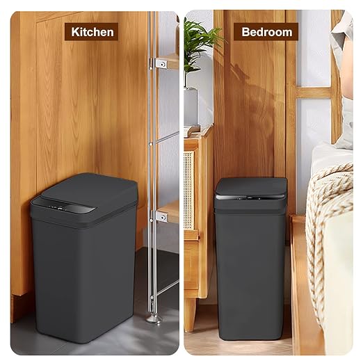 Yatmung 2 Pack - Skinny Trash Bin Sensor Motion 2.5 Gallon Touchless Bathroom - Image 5