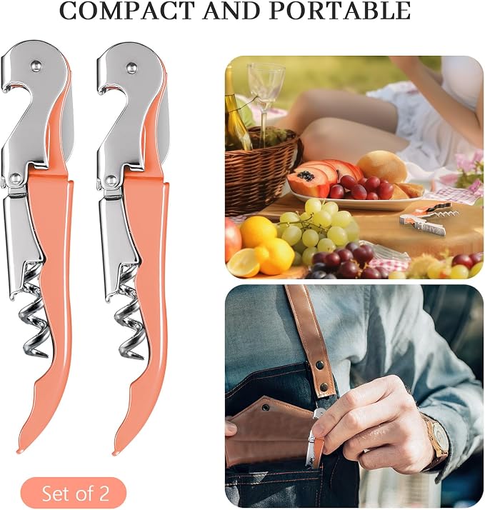 HYZ 2-Pack Wine Opener Waiter Corkscrew, Professional Wine Key - Image 7