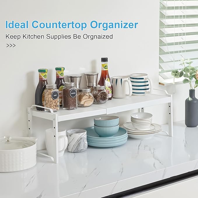 4 Pack Kitchen Cabinet Shelves Organizers, Kitchen Counter Storage Shelf Spice - Image 4