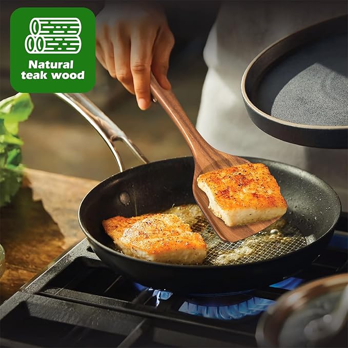 Natural Teak Kitchen Cooking Utensil Set - Image 6