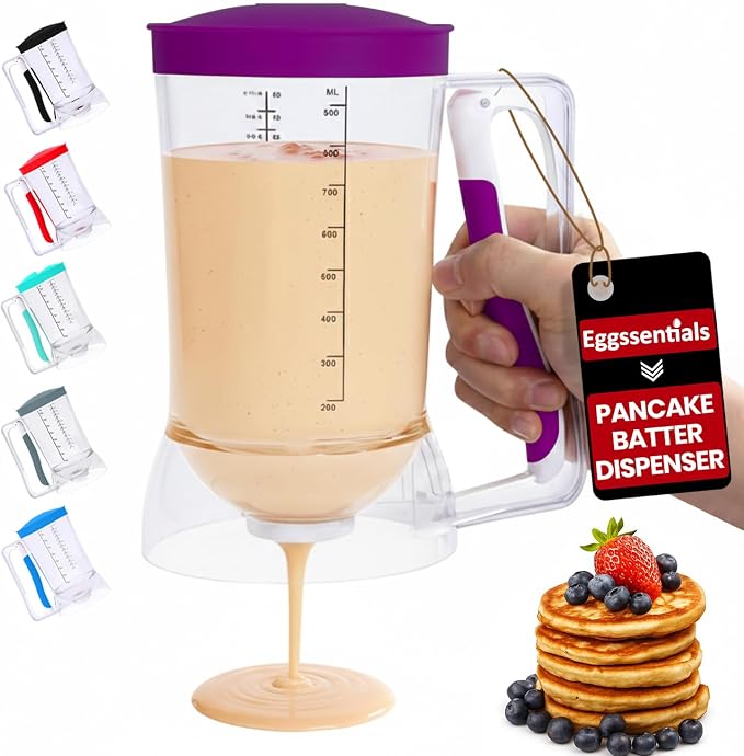 Eggssentials – Batter Dispenser Mess-Free, Squeeze Handle, Waffles & More – by Eggssentials