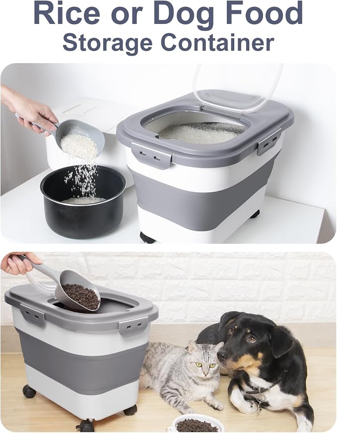 20-30 Lbs Rice Storage Container, Collapsible Food Storage Containers - Image 6