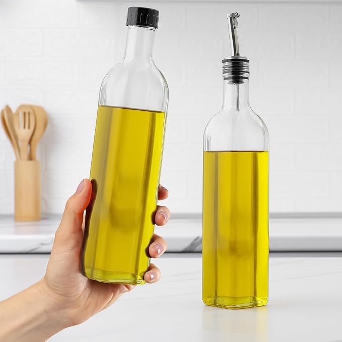 Zulay Olive Oil Dispenser For Kitchen, Glass Oil Container - Image 3