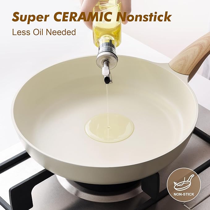 SENSARTE Ceramic Nonstick Frying Pan Skillet - Image 4